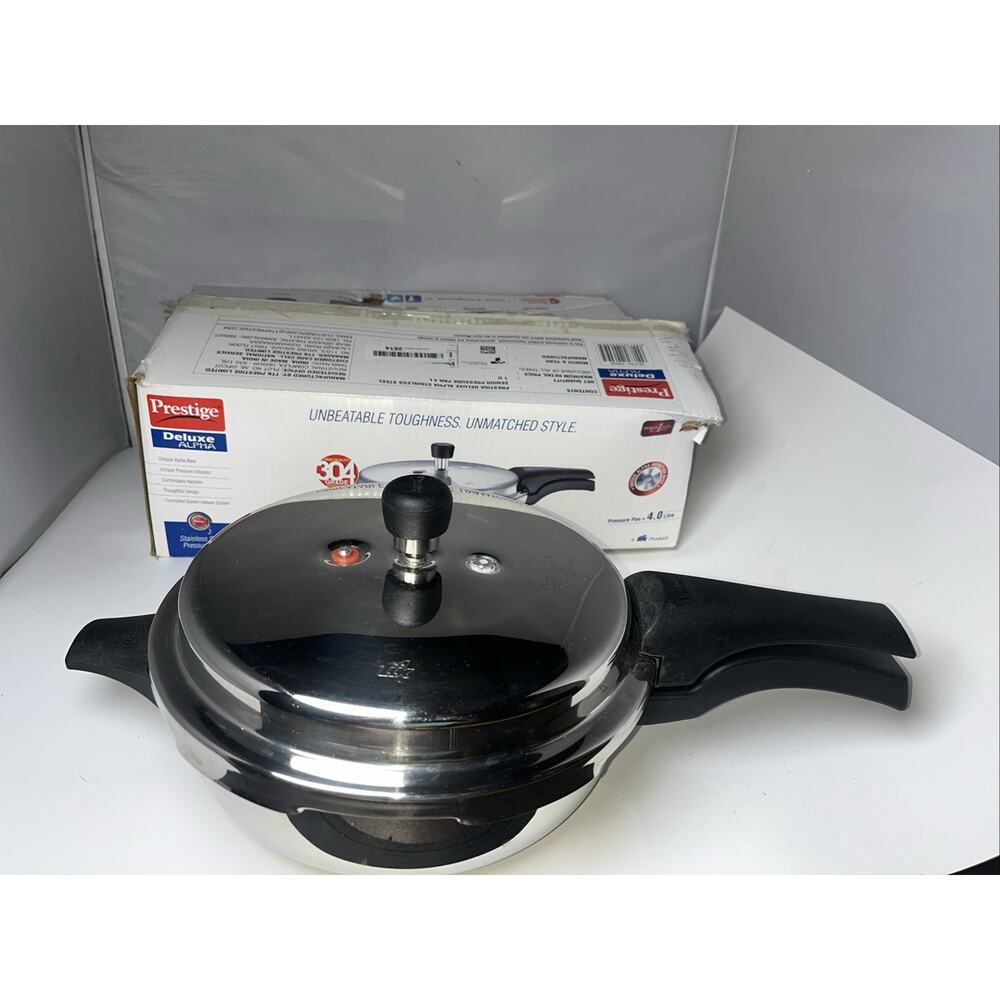 Prestige Deluxe Alpha Stainless Steel 4L Handi Pressure Cooker - 20609